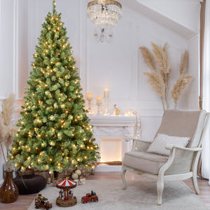 7ft Pre-Lit PVC Christmas Tree with 400 UL Lights