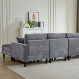 The Beverly Corduroy U-Shaped Sectional Sofa