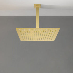 16 Inch Square Rain Shower Head - Brushed