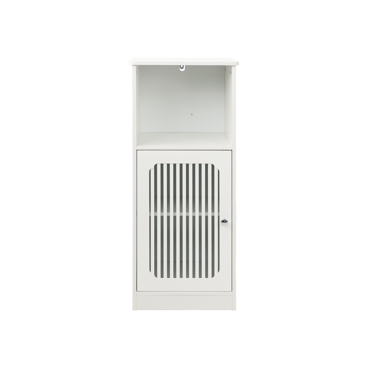 Bathroom Low Cabinet with Louvered Door