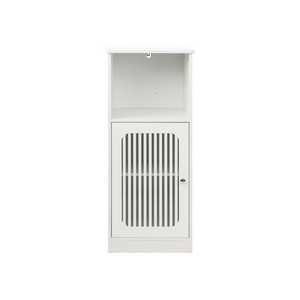 Bathroom Low Cabinet with Louvered Door