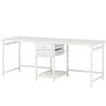 2 Person Computer Desk With Drawers And Shelves, Extra Long Double Workstation