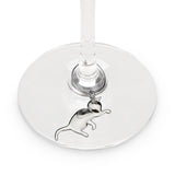 Silver cat wine charms by twine®