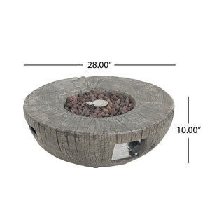 Patio MGO Propane Fire Pit, 30,000 BTU, Light Grey