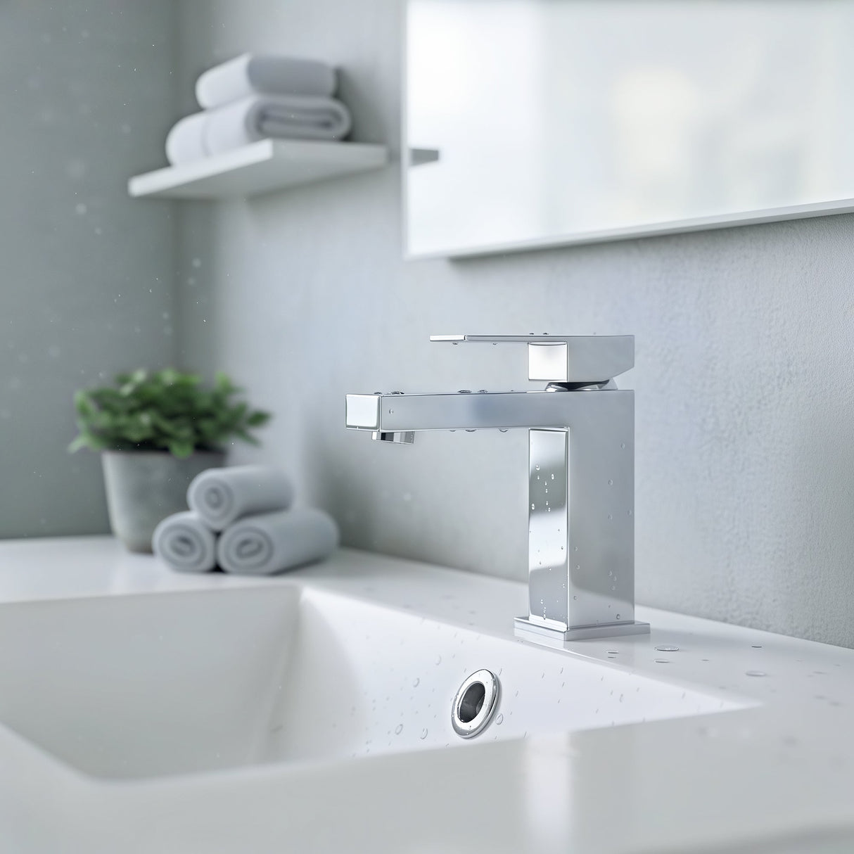 Modern Chrome Bathroom Sink Faucet