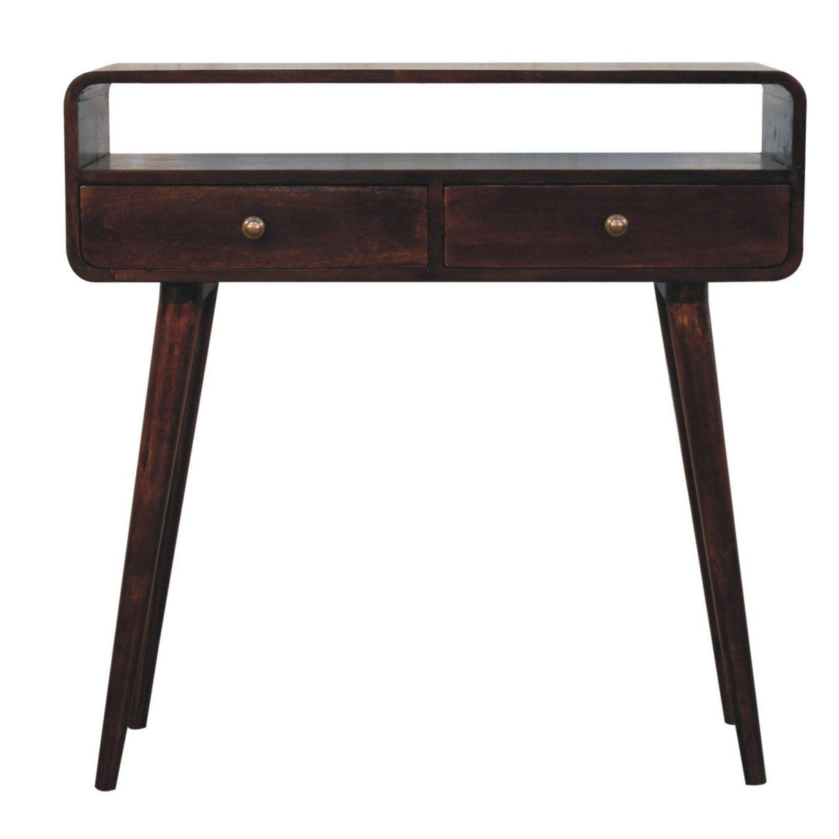 Solid Wood Curved Console Table