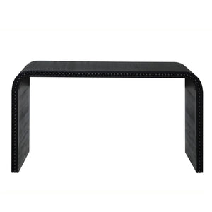 Black Wood Console Table, 59in Entryway Table