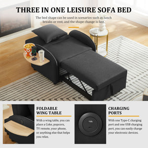 3-in-1 Convertible Sofa Chair Bed