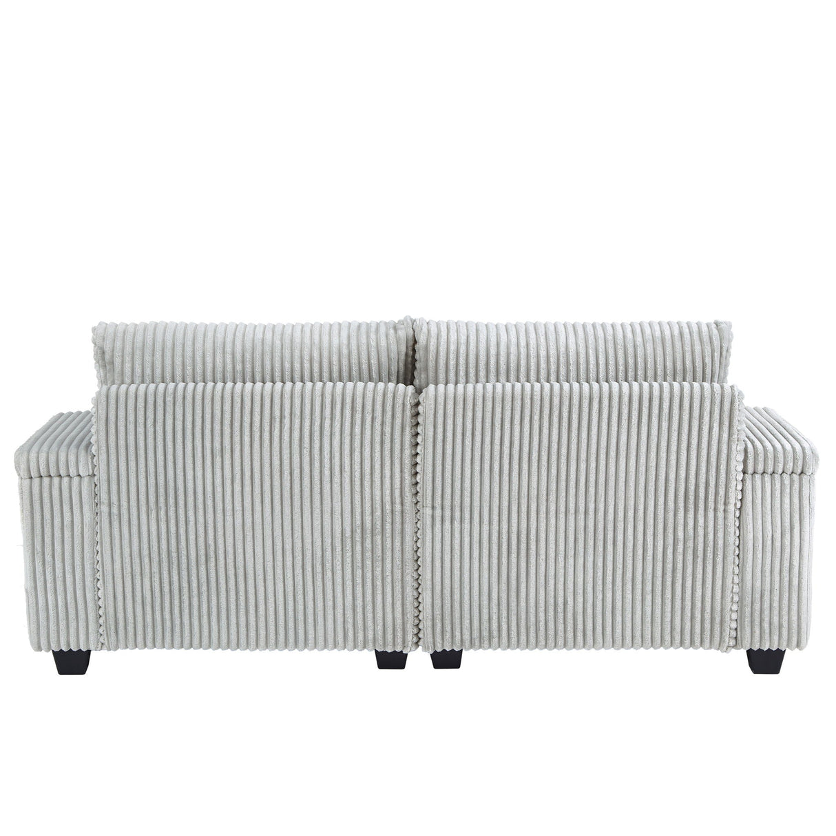 Modern Chaise Sofa With Adjustable Backrest, Cup Holders, Phone Holder & Storage Compartments For Living Room