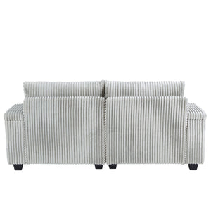 Modern Chaise Sofa With Adjustable Backrest, Cup Holders, Phone Holder & Storage Compartments For Living Room