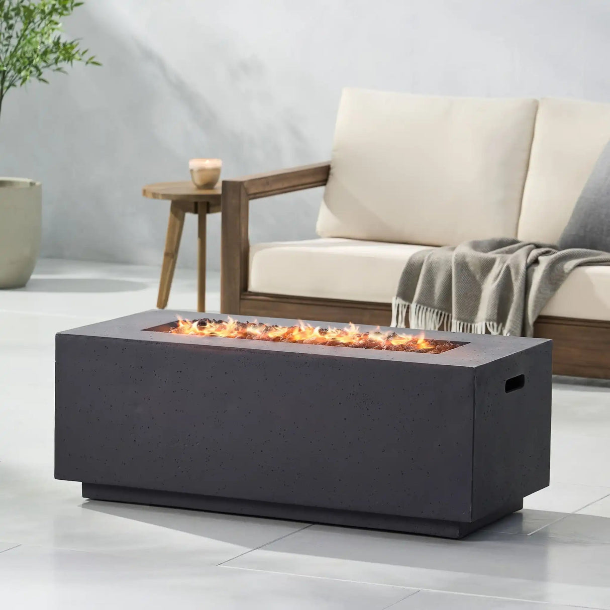 Contemporary Outdoor 40,000 Btu Propane Fire Pit