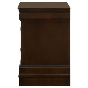 Louis Philippe 2-drawer Nightstand Cappuccino
