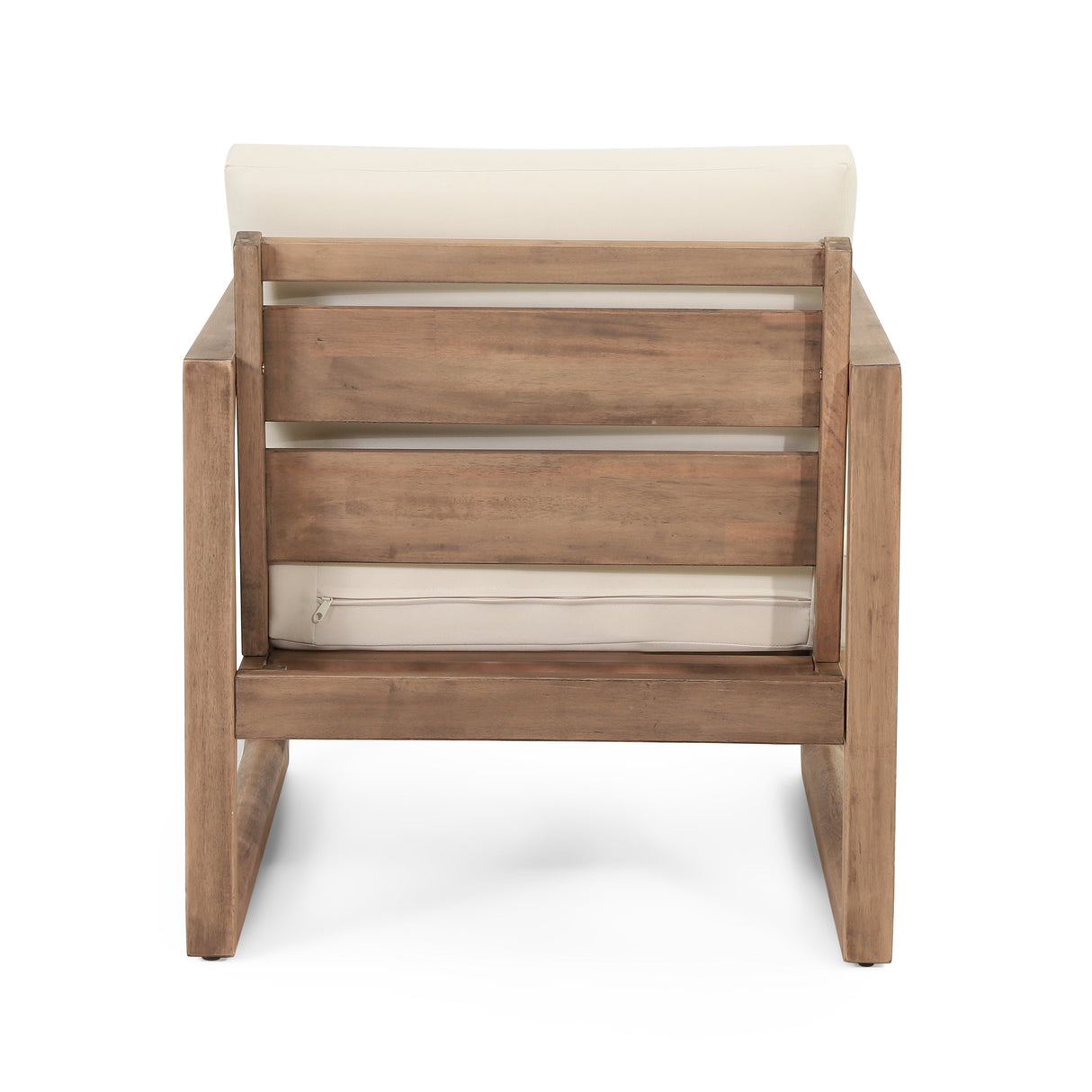 Set of 2 Outdoor Acacia Wood Patio Club Chair