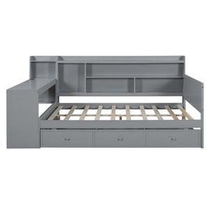 Daybed With 3 Drawers USB Ports And Desk