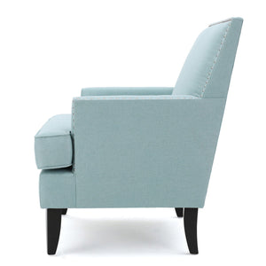 Serenada - Upholstered Fabric Club Chair With Nailhead Trim And Tapered Birch Legs