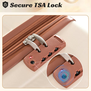 3 Piece Expandable Hard Shell Luggage Set with TSA Lock