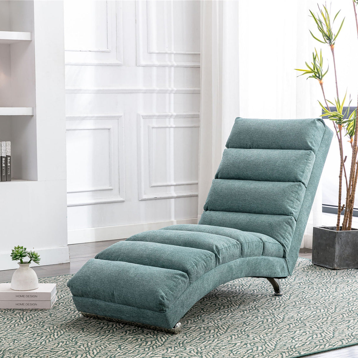 Massage Chaise Lounge Indoor With Remote Control, Ergonomic Electric Massage Lounger