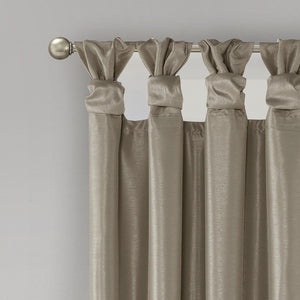 Twist Tab Total Blackout Window Curtain Panel Pewter 50x84' Blackout