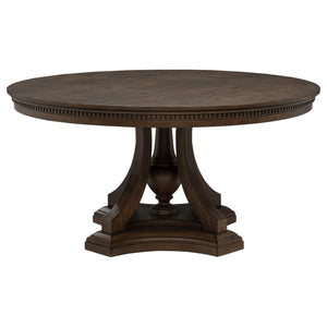 Ridgewell 5-piece Round Pedestal Dining Set Dark Oak