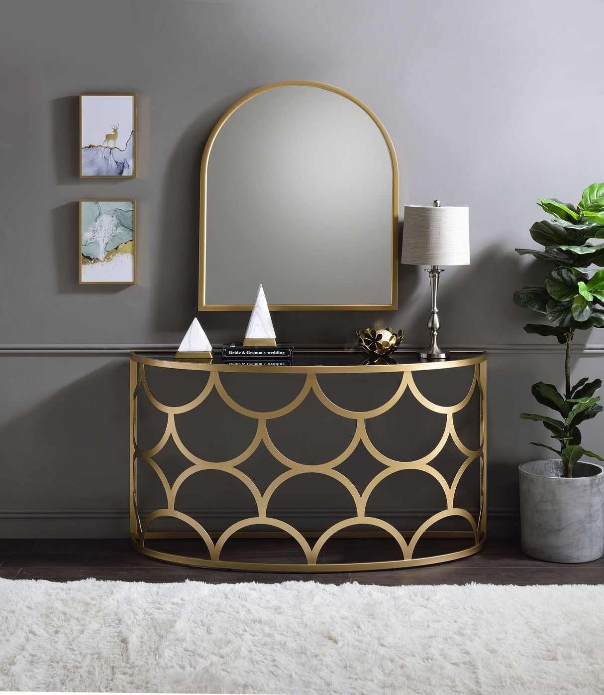 Altus Console Table - Gold