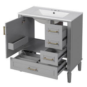 Traditional Bathroom Vanity Set With Soft Close Doors