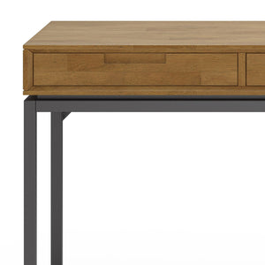 Mid Century Wide Writing Desk with Three Drawers - Multiple Colors