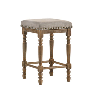 Farsiris - Weathered Counter Height Stool (Set 2) - Beige