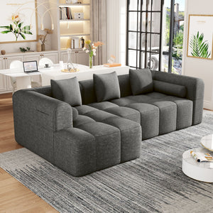 Sectional Free Combined Sofa With 2 Side Pockets