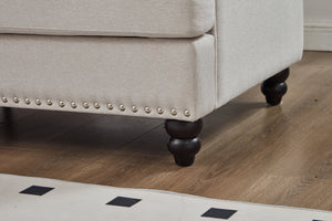 83" Modern Classic Design with Nails Living Room Three Seater Sofa