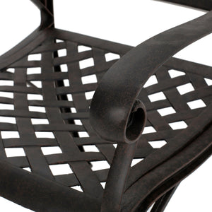 Patio Cast Aluminum Outdoor Dining Chairs (Set of 2) - Bronze