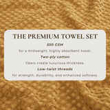Cotton diamond waffle weave bath towel set - grayson collection