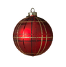 100mm Plaid Ball Ornament -