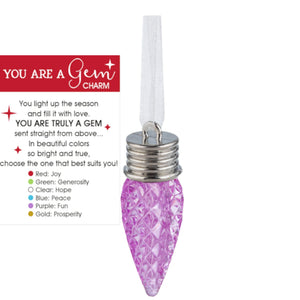 You Are A Gem Charm - Purple