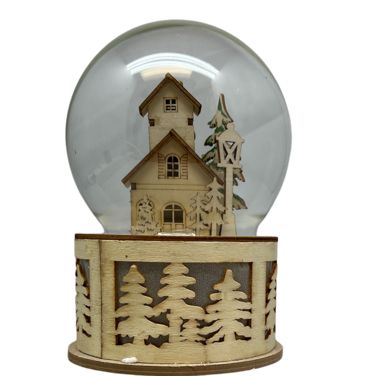 B/O Lighted Laser Cut Village with Tree