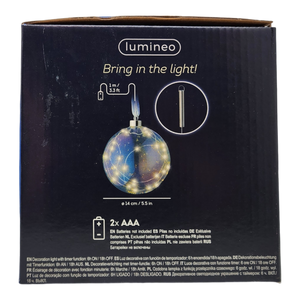 Micro LED Lighted Ball Ornament - Warm White