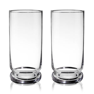 Mercury Crystal Highball Glasses, Set of 2