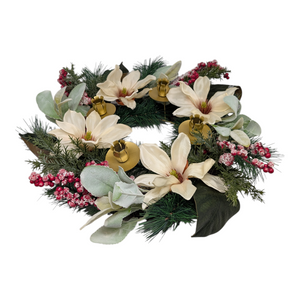 Magnolia Christmas Advent Wreath - 16 Inch