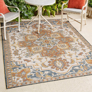 Bijan-traditional-vintage-medallion-reversible-machine-washable-indoor/outdoor-area-rug-Outdoor-Rugs