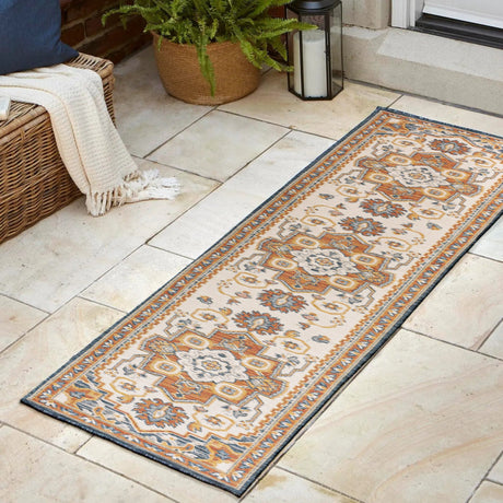 Bijan-traditional-vintage-medallion-reversible-machine-washable-indoor/outdoor-runner-rug-Outdoor-Rugs