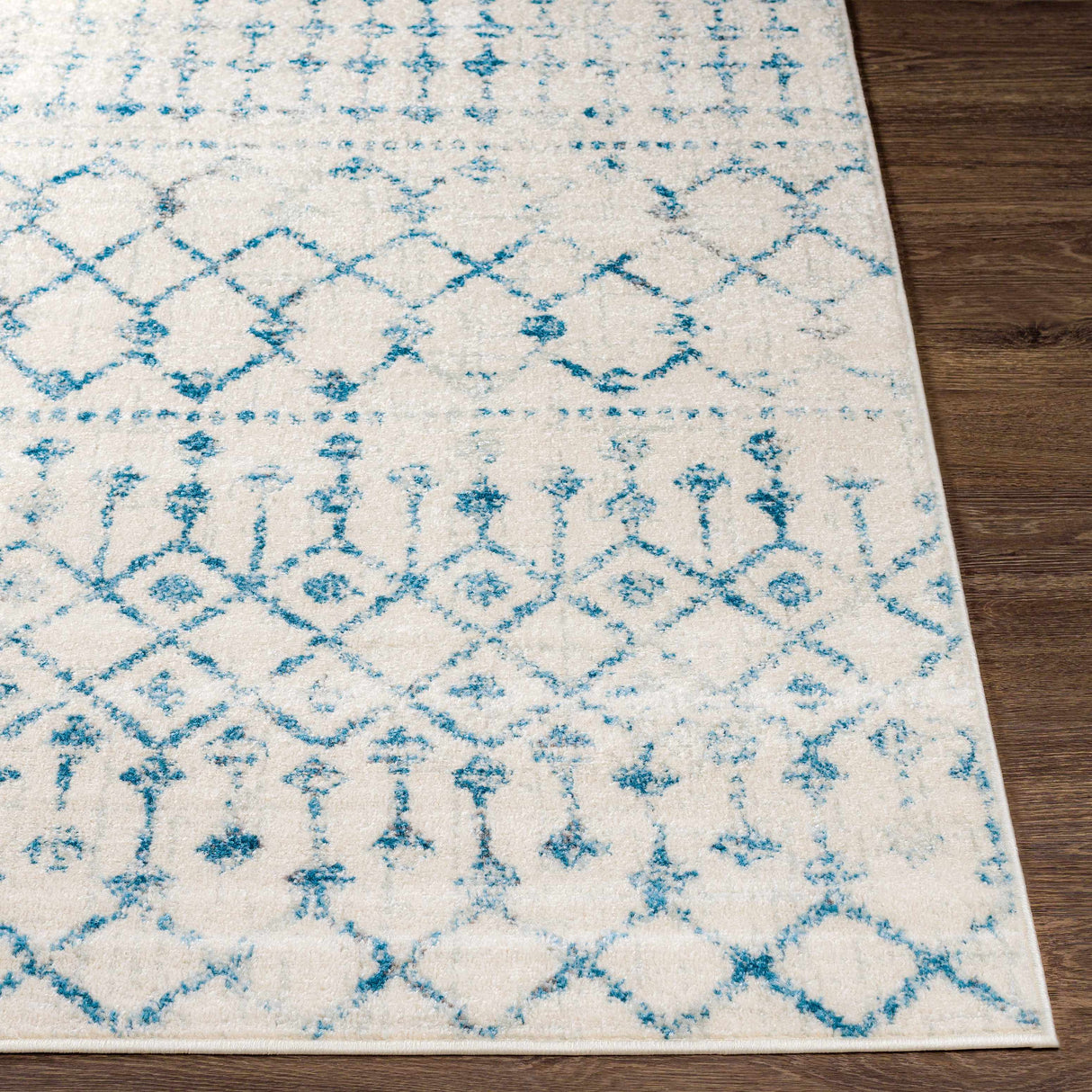 Binabalian Blue&White Tribal Area Carpet - Clearance