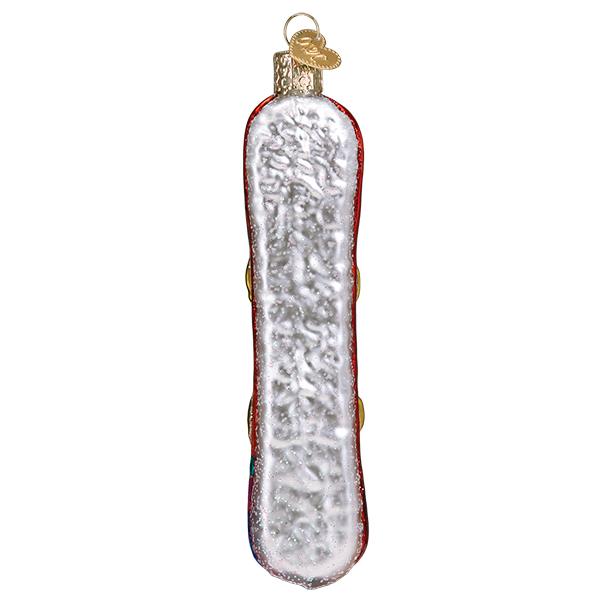 Snowboard Glass Ornament