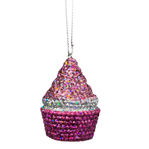 Bedazzled Cupcake Ornament - Deliciously Charming
