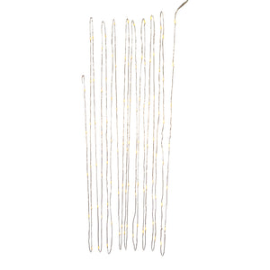 100-Light Battery Operated Warm White Fairy Silver Wire Lights
