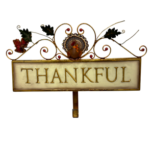 Thankful Turkey Wall Hanging / Wreath Flag Holder