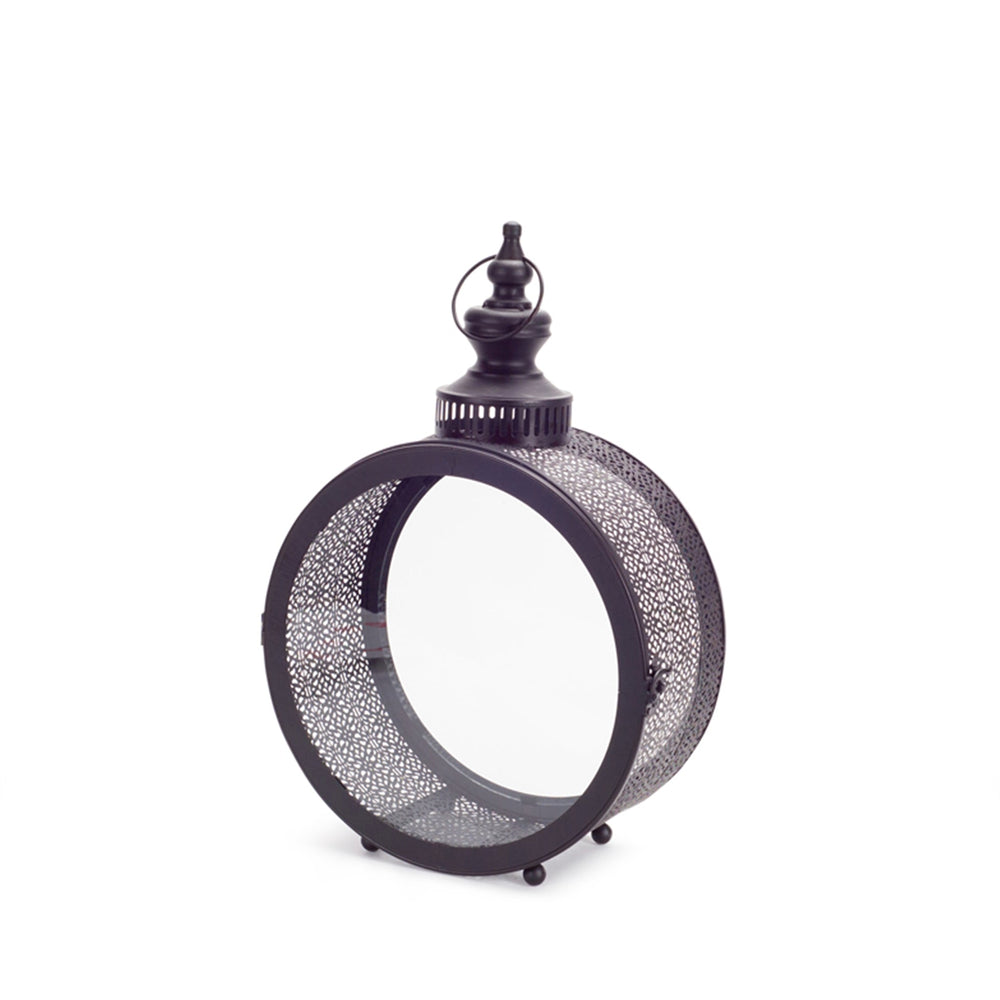 Black Ornate Metal Circle Lantern 17.5"D - Tuesday Morning - Lighting Decoration