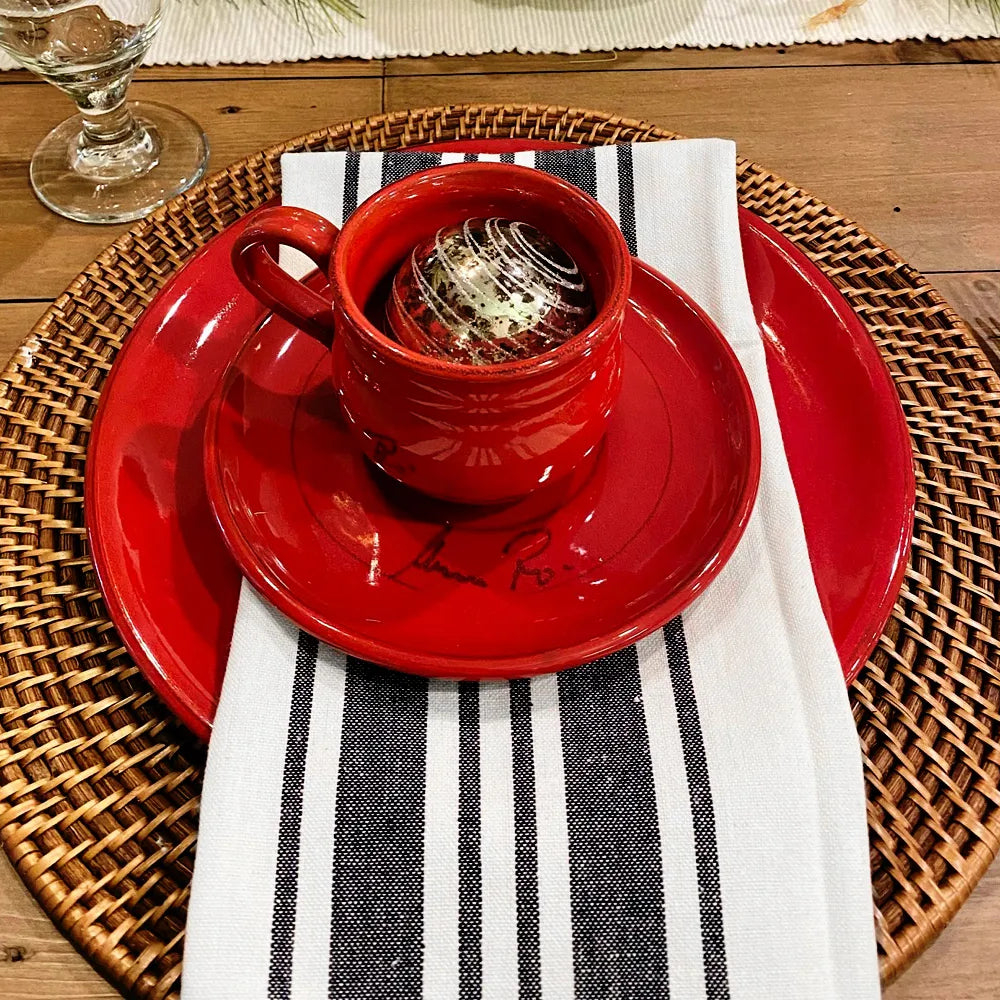 Black and White Napkins - Striped