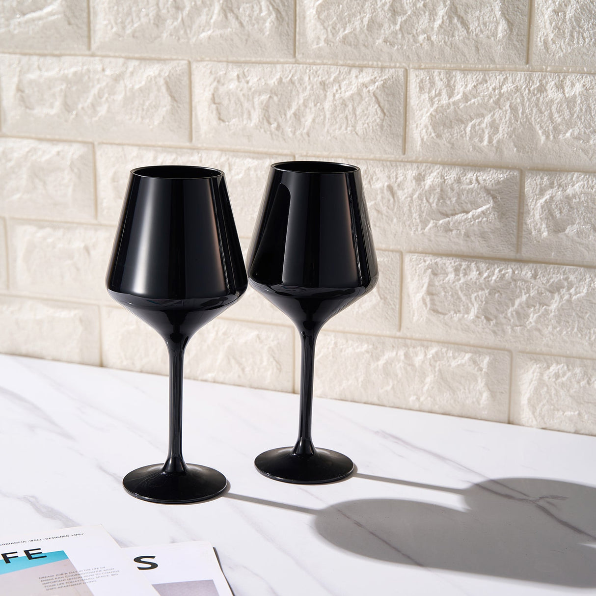 Valencia Acrylic Stemmed Glassware, Set of 2