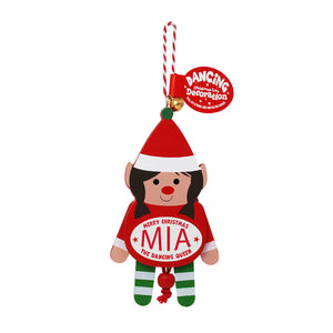 Dancing Wooden Ornament (E - J) -
