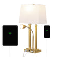 Blaire 2 - light modern farmhouse metal led table lamp with usb charging port - Tuesday Morning - Table Lamps