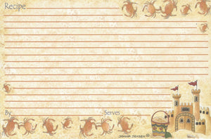 Recipe Cards - 4x6 - Sand Castle Dreams
